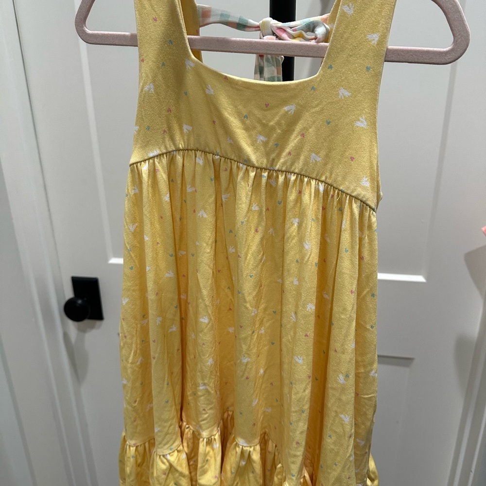 Yellow Sleeveless Dress with Bow